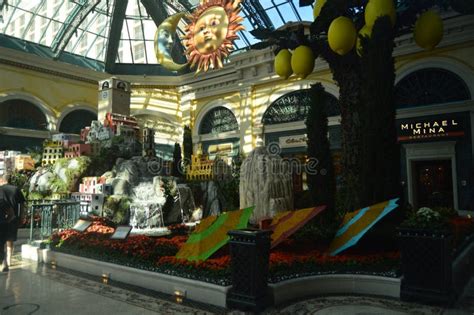 Interior Of Bellagio, A Resort, Luxury Hotel And Casino On The Las Vegas Strip. Editorial Image ...