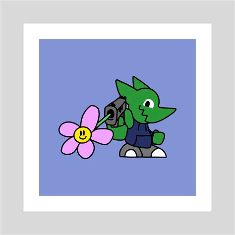 flower gun, an art print by Goblin - INPRNT