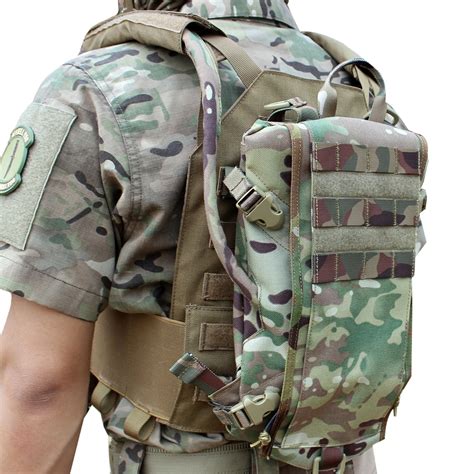 Military Tactical 2L Hydration Bladder Carrier Backpack for Hiking Camping Hunting Airsoft game ...