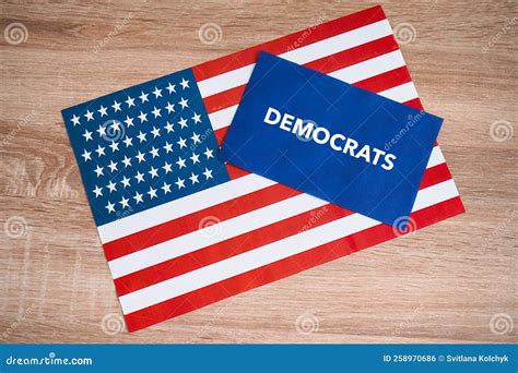 American Flag and Symbol of Ballot, Democrats or Republicans? United ...