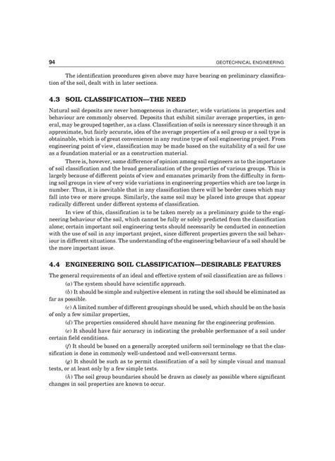 Geotechnical Engineering-20 - 94 GEOTECHNICAL ENGINEERING The identification procedures given ...