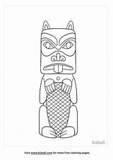 Totem Pole Animals Coloring Pages sketch template