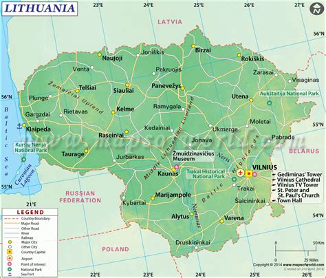 Lithuania Map | Map of Lithuania