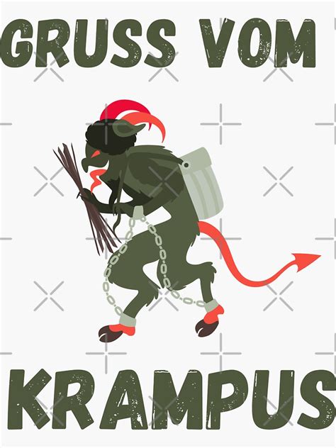 "Gruss vom Krampus - Funny Meme Krampus " Sticker for Sale by Georgy09 ...