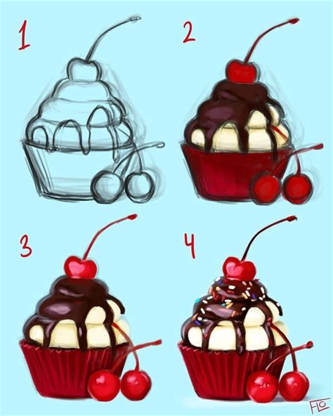 Pin by A*n on Tutoriel food | Digital art tutorial, Digital painting tutorials, Food drawing