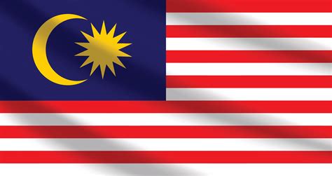 Flat Illustration of the Malaysia flag. Malaysia national flag design ...