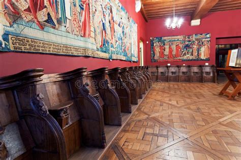 Interior of Cluny Museum, Paris Editorial Photography - Image of moyen ...