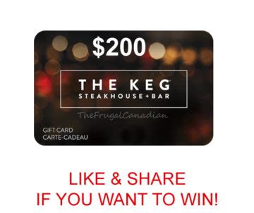 16 Free $200 Keg Gift Cards Being Given Away – Frugal Canadians