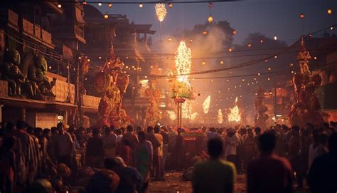 Premium AI Image | Dussehra Vijayadashami festival celebration with ...