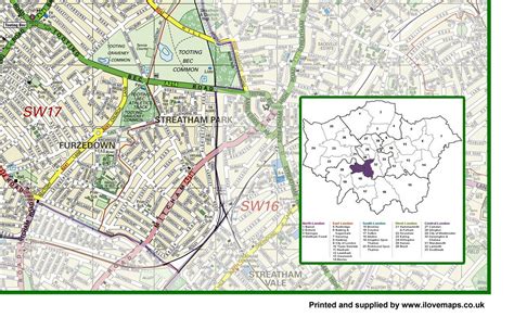 Wandsworth London Borough Map – Tiger Moon