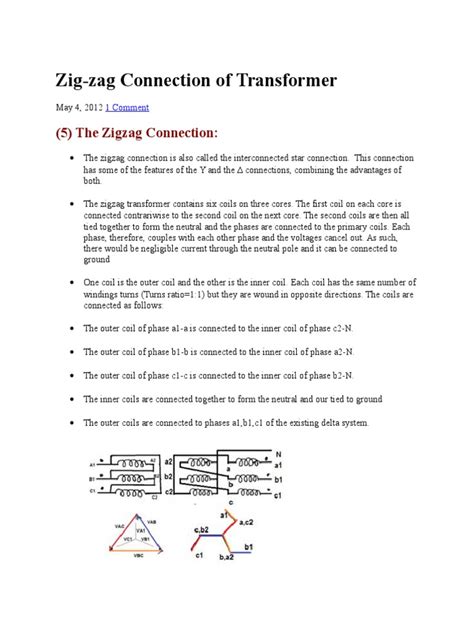 Zigzag Connection | Transformer | Components