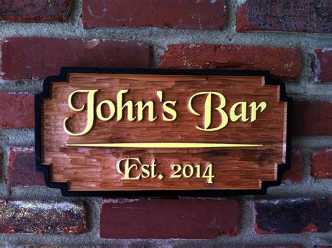 Bar or Pub sign - Made to order with your name – The Carving Company