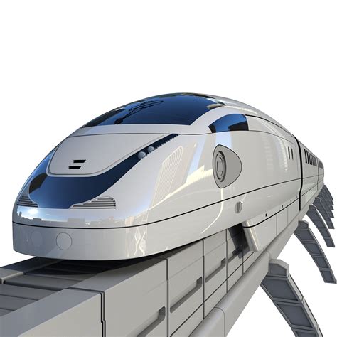 futuristic train 3d model