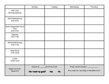 Behavior Chart- Tally System by Kristen Pashkoff | TPT