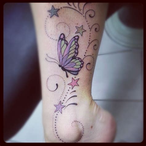 Butterfly Ankle Tattoo