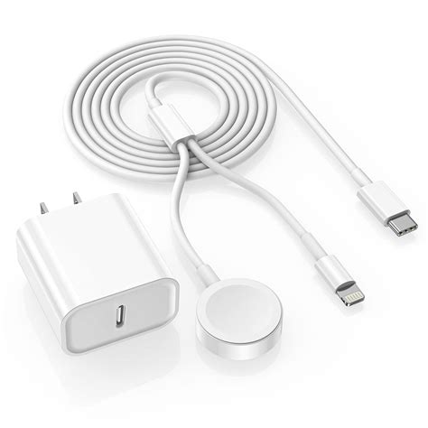 Amazon.com: Compatible with 2-in-1 Apple Watch Charger, MFi Certified 6 ...