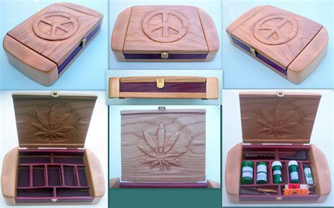 Mystic Wizard Handcrafts: 50 - 53 - Peace Pipe Medicinal Stash Boxes