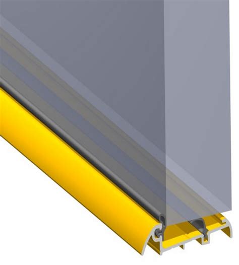 Stormguard 62mm Slimline Inward Opening Weatherbar c/w Deflector 1000mm Gold - Sealco Scotland