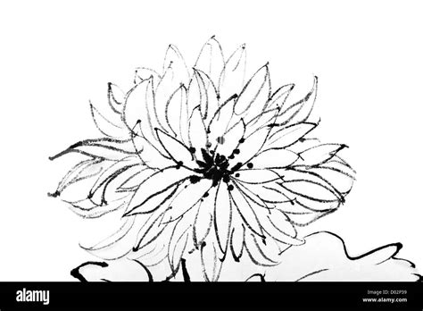 Chinese ink flower painting hi-res stock photography and images - Alamy