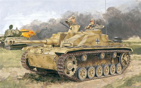 Рисунок 6320 StuG III Ausf.G Early на рабочий стол | Dragon - BoxArts War Wallpapers