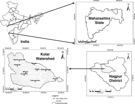 Index map of Kolar watershed, Nagpur district, Maharashtra | Download Scientific Diagram