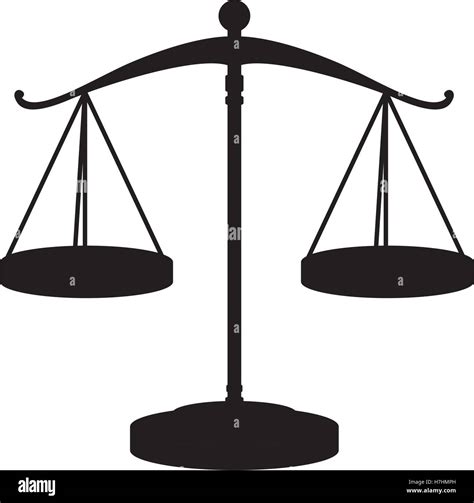 silhouette of scale of justice law icon over white background. vector illustration Stock Vector ...