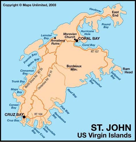 map of St. John's Island | Vacation trips, St john usvi, Saint john island