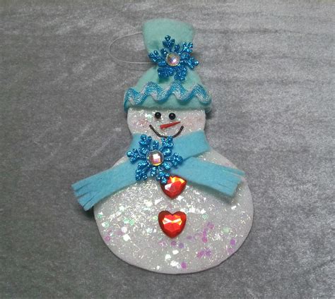 HappyBird's Glitter Nest: DIY~ Make An Adorable & Sparkly Snowman Ornament!