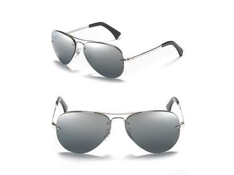 Ray-ban Rimless Aviator Sunglasses, 59mm in Metallic for Men | Lyst