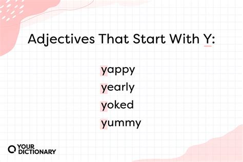 Adjectives That Start With Y | YourDictionary