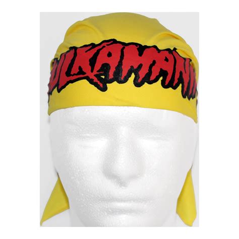 Hulk Hogan Costume Bandana Hulkamania Logo - Yellow - Walmart.com