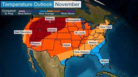 November Temperature Outlook For The United States | Weather.com