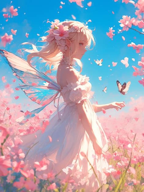 Free Photo | Cute anime fairy girl