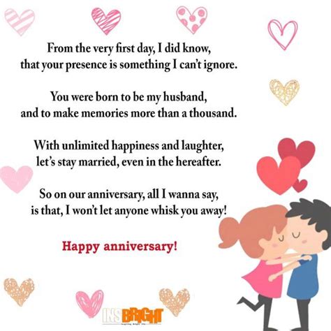 Cute Happy Anniversary Poems For Him or Her With Images | Anniversary ...