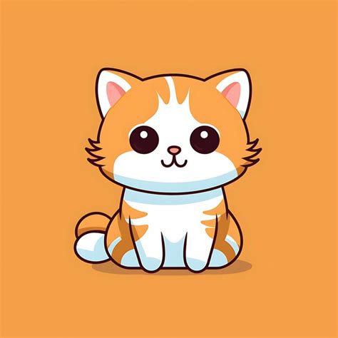 Premium AI Image | cute plush cat solid color background