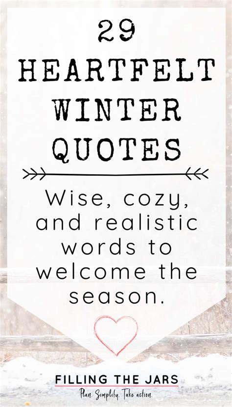 29 Winter Quotes: Wise and Cozy Words for an Inspired Season | Filling the Jars