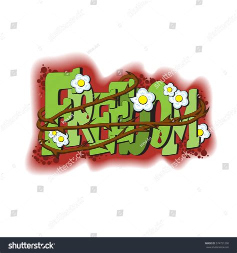 Illustration Graffiti Style Freedom Stock Vector (Royalty Free) 574751290 | Shutterstock