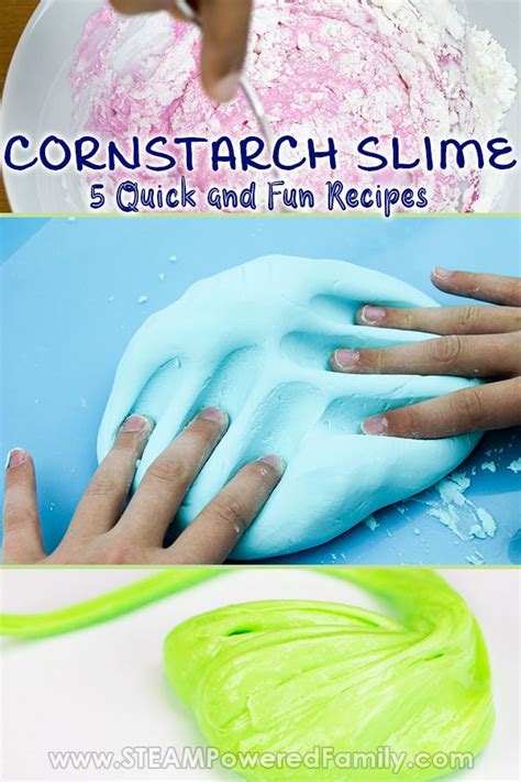 Make Cornstarch Slime with 3 Kid Approved Recipes | Cornstarch slime ...