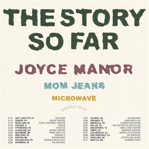 The Story So Far announce tour with Joyce Manor, Mom Jeans & Microwave