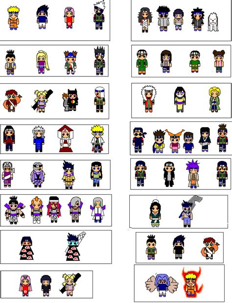 Naruto Pixel Chibi Cast by Ichigohollow on DeviantArt