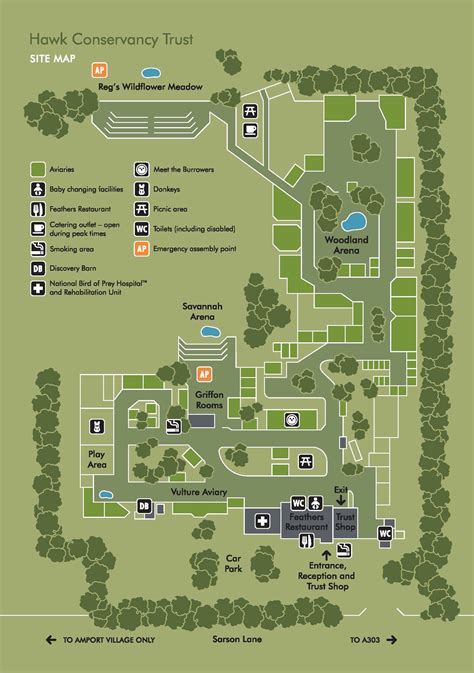 Map of our bird of prey visitor attraction in Hampshire - a great day ...