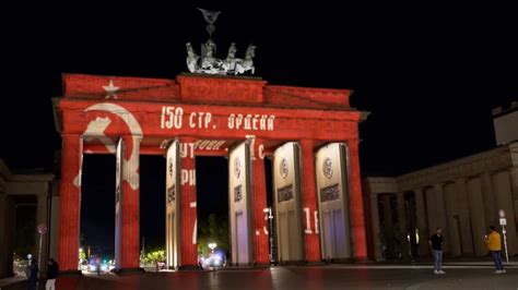 Berlin: Brandenburg Gate's projector got hacked showing 1945 Soviet ...