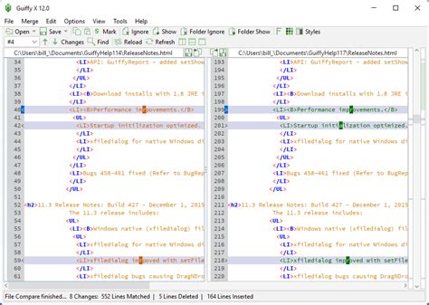 Diff Tool - visually compare files with Guiffy