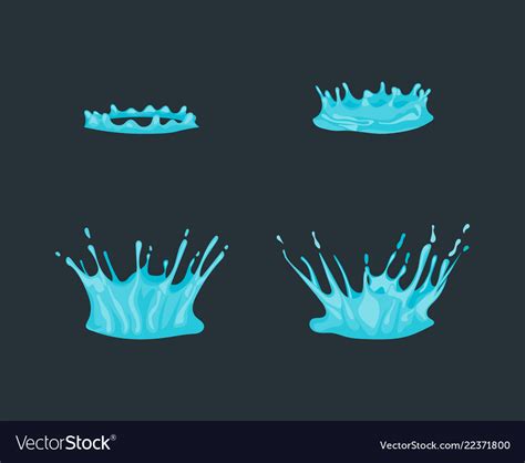 Cartoon dripping water effect set various types Vector Image