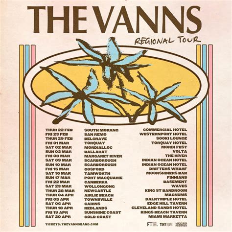 THE VANNS announce massive 21-date regional tour - GongScene