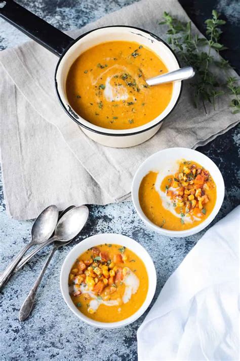 Butternut Squash Corn Soup - Veggie Inspired