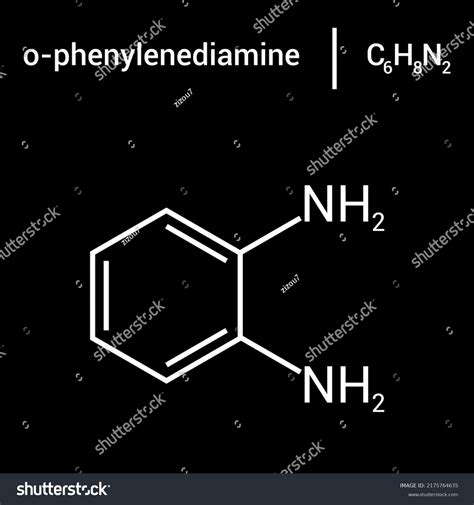 chemical structure of o-Phenylenediamine (C6H8N2 - Royalty Free Stock Vector 2175764635 - Avopix.com