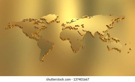 World Map Perspective 3d Illustration 3d Stock Illustration 1411204184 | Shutterstock