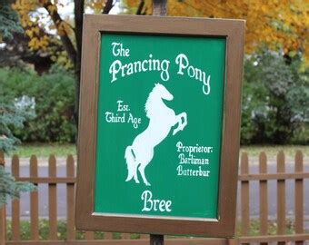 The Prancing Pony Inn Sign Lord of the Rings & The Hobbit | Etsy