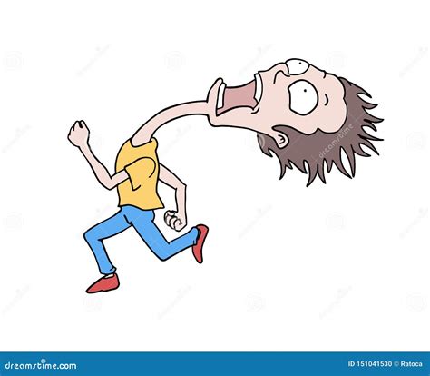 Funny man running stock vector. Illustration of creative - 151041530